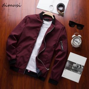 Buybuy אופנה DIMUSI Spring New Men&#39;s Bomber Zipper Jacket Male Casual Streetwear Hip Hop Slim Fit Pilot Coat Men Clothing Plus Size 4XL,TA2