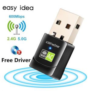 Free Driver USB Wifi Adapter 600Mbps Wi fi Adapter 5ghz Antenna USB Ethernet PC Wi Fi Adapter Lan Wifi Dongle AC Wifi Receiver