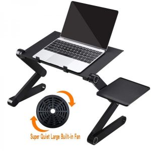 Buybuy אלקטרוניקה Laptop Table Stand With Adjustable Folding Ergonomic Design Stand Notebook Desk  For Ultrabook, Netbook Or Tablet With Mouse Pad