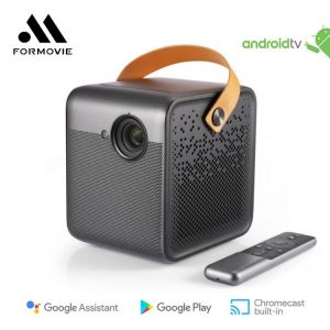 Buybuy אלקטרוניקה Formovie Dice DLP Mini Projector 1080P Full HD Home Theater 700ANSI Lumens with 16000 mAh Battery Base on Google TV Beame